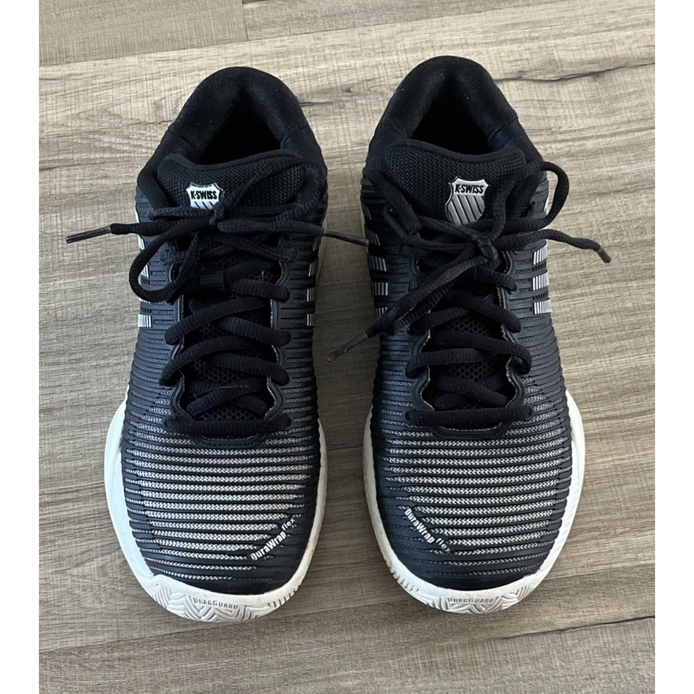 K-Swiss Women's Hypercourt Express 2 Tennis Court Size 8 Black Dura Wrap Flex